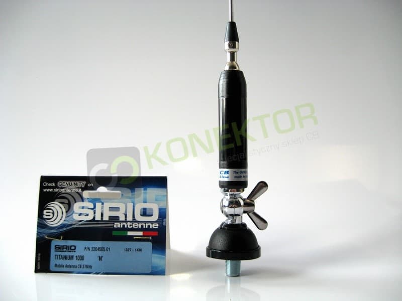 SIRIO TITANIUM 1000 (TITANIUM1000) Antena CB montażowa (do montażu) 98cm kabel 4m