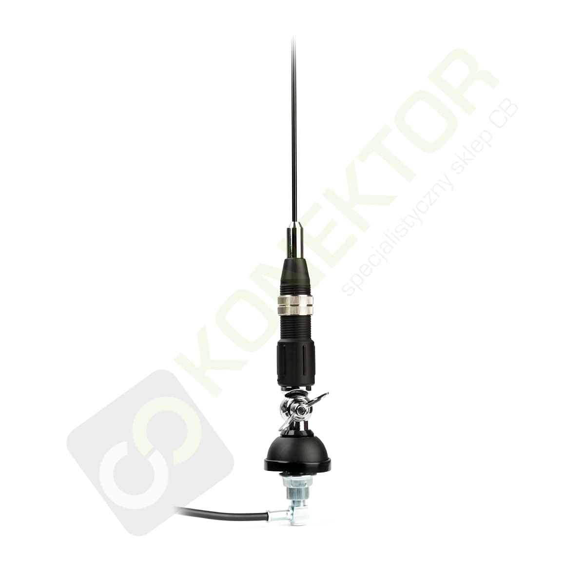 SIRIO SNAKE 27 Antena CB montażowa 115cm kabel 4m + UCHWYT KLAPOWY PRESIDENT KF-150