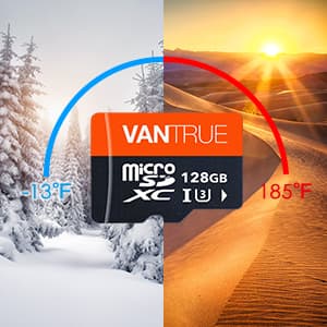 Oryginalna karta pamięci VANTRUE micro SD XC 128GB, przeznaczona do kamer np. samochodowych, monitoringu, GoPro, drona