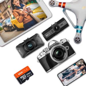 Oryginalna karta pamięci VANTRUE micro SD XC 128GB, przeznaczona do kamer np. samochodowych, monitoringu, GoPro, drona