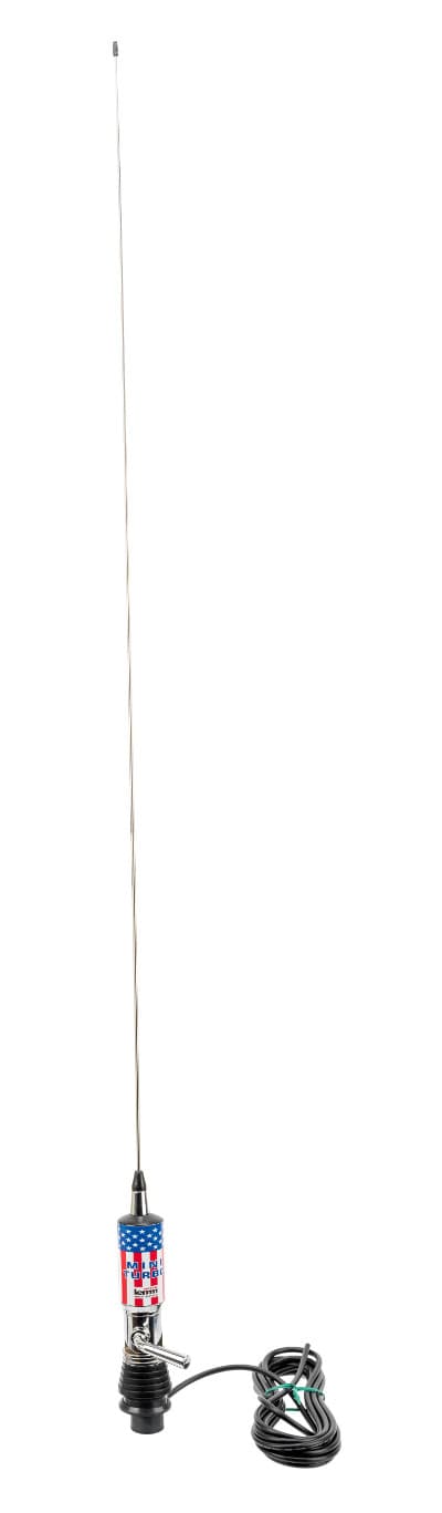 LEMM AT-1002 MINITURBO FLAGA USA czarna Antena CB montażowa 105cm kabel 4m