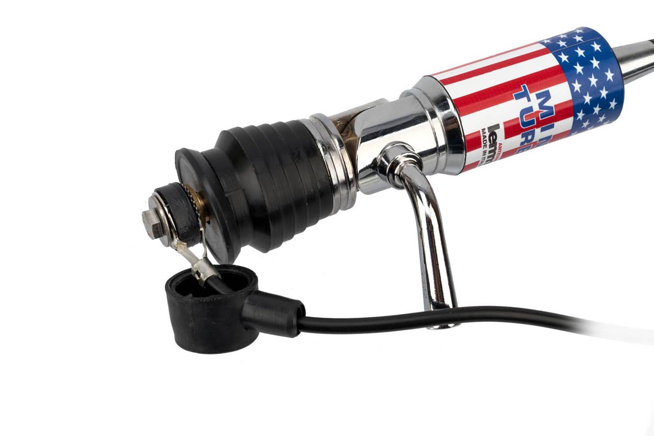 LEMM AT-1002 MINITURBO FLAGA USA czarna Antena CB montażowa 105cm kabel 4m