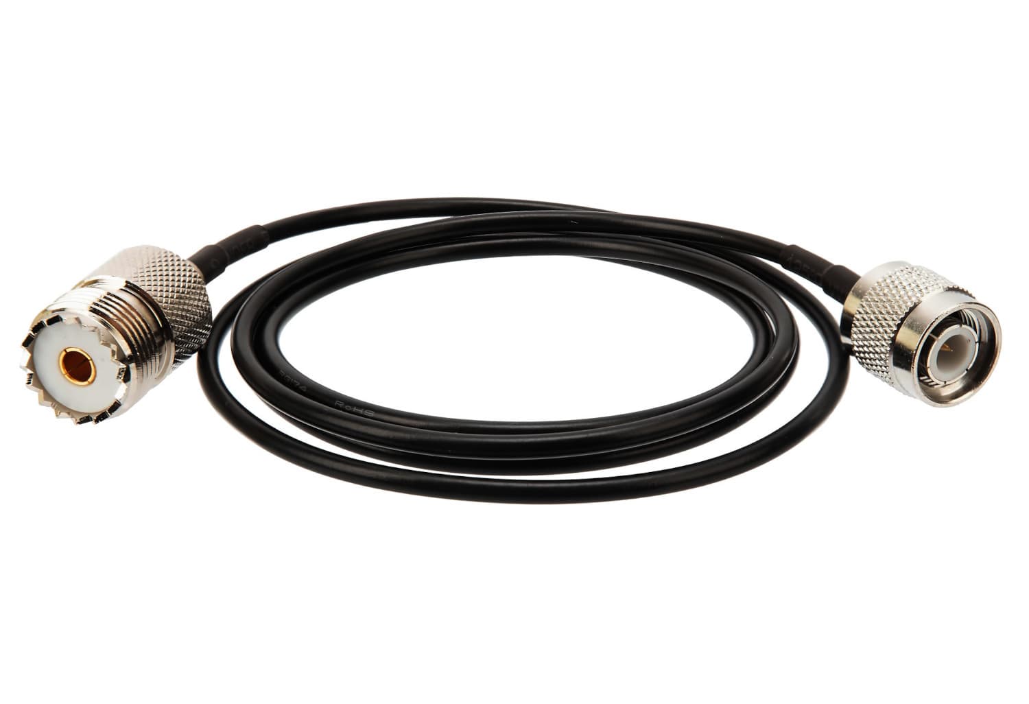 Pigtail TNC-M / SO-239 - przejściówka na kablu 100cm RG-174 (z wtyku UC-1 do gniazda TNC) np. do CB ręcznych President Randy III, Jopix CB413 - RADIORA CON-TNCM-100-UHF