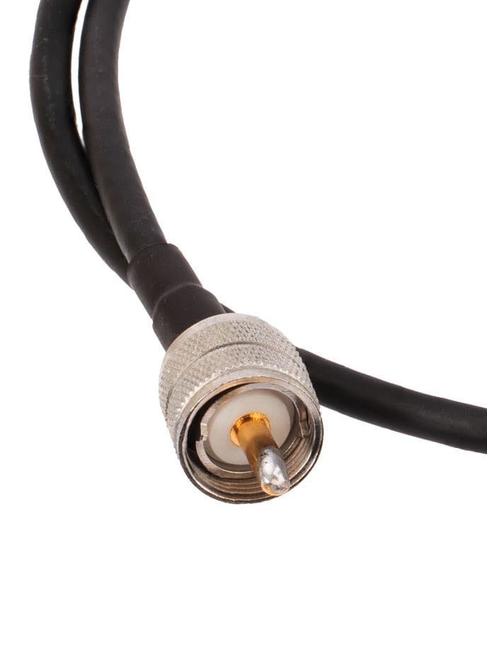 Wtyk UC-1 zaciskany na przewód RG-58 PTFE/Gold Radiora (złącze PL-259 proste, z termokurczem)