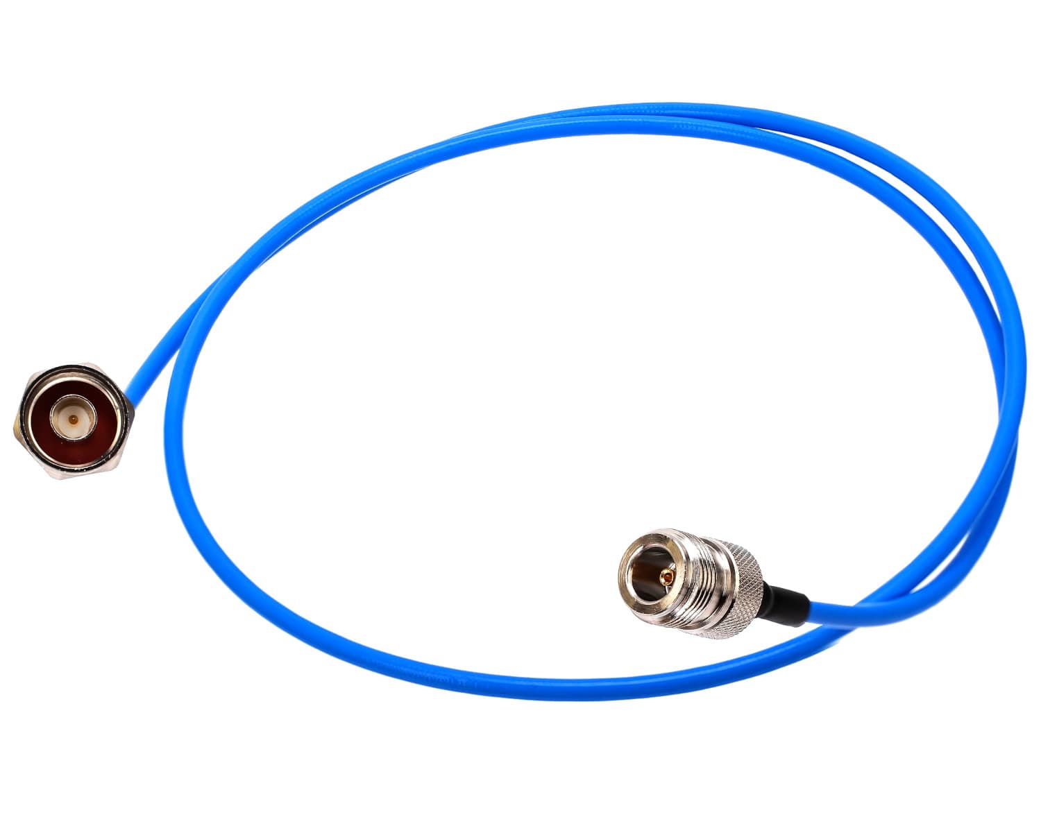 Niskostratny kabel połączeniowy 100cm RG-141 wtyk N / gniazdo N (z pamięcią kształtu) - do mierników, przełączników, spliterów - pigtail N męski / N żeński RADIORA CON-RG141-NF-NM-100