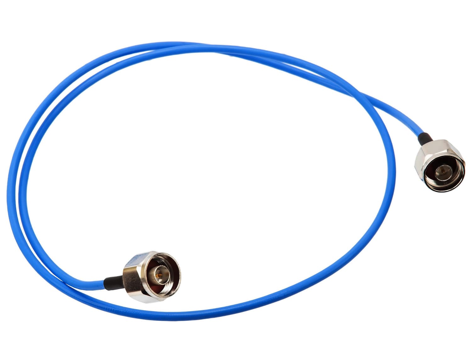 Niskostratny kabel połączeniowy 100cm RG-141 WTYKI N z dwóch stron (z pamięcią kształtu) - do mierników, przełączników, spliterów - pigtail N męski / N męski RADIORA CON-RG141-NM-2-100