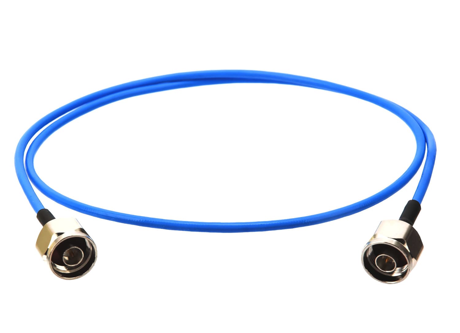 Niskostratny kabel połączeniowy 100cm RG-141 WTYKI N z dwóch stron (z pamięcią kształtu) - do mierników, przełączników, spliterów - pigtail N męski / N męski RADIORA CON-RG141-NM-2-100