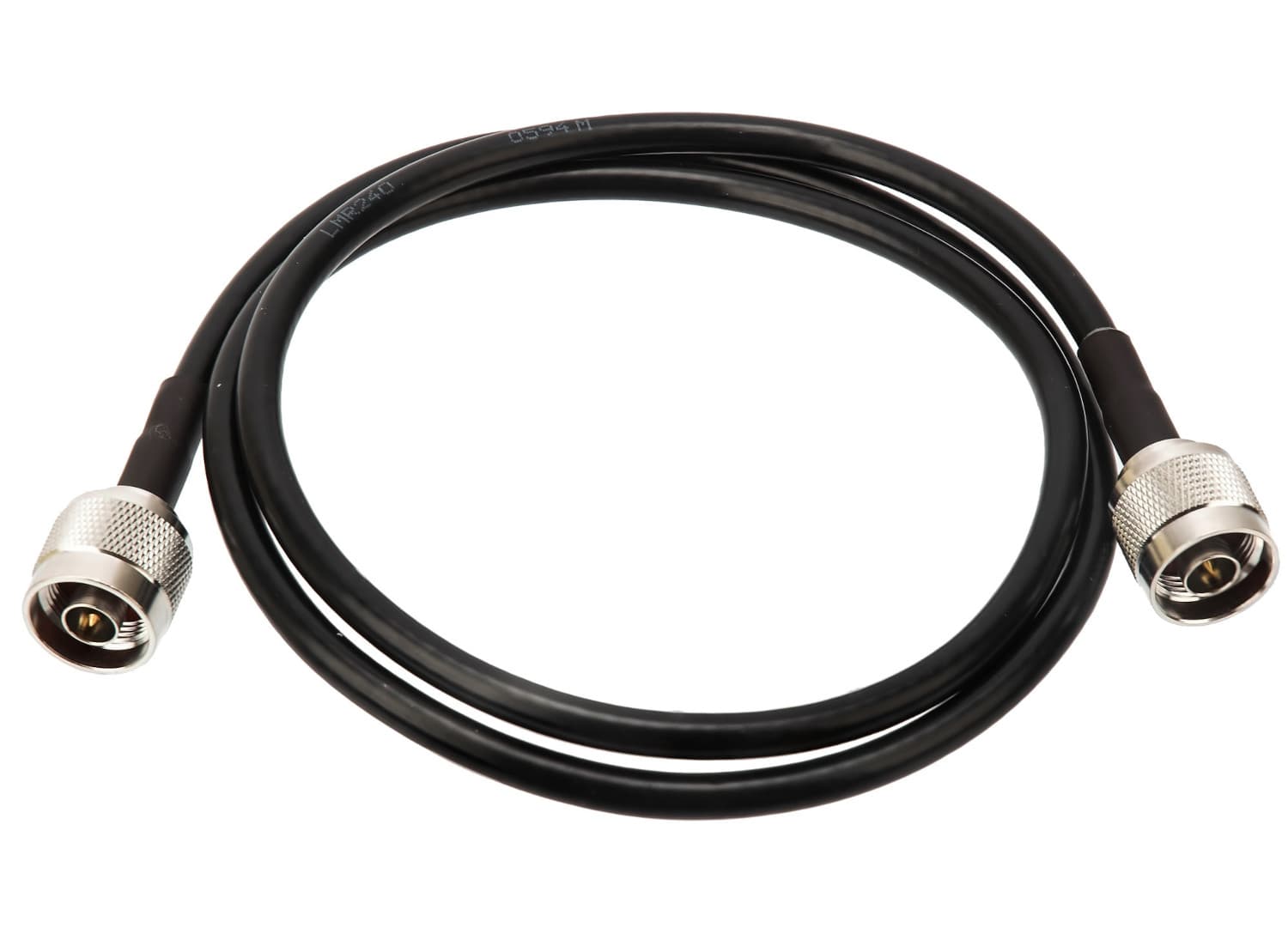 Niskostratny kabel połączeniowy 100cm LMR-240 WTYKI N z dwóch stron - do mierników, przełączników, spliterów - pigtail N męski / N męski RADIORA CON-N-2-100