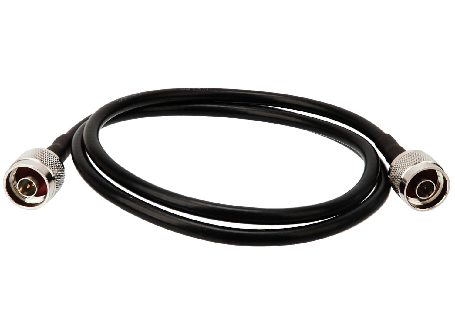 Niskostratny kabel połączeniowy 100cm LMR-240 WTYKI N z dwóch stron - do mierników, przełączników, spliterów - pigtail N męski / N męski RADIORA CON-N-2-100
