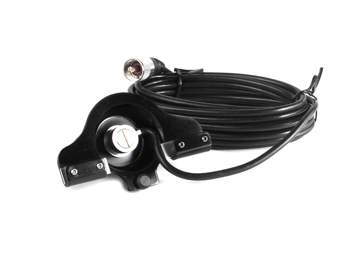 Jetfon BPC estetyczny uchwyt klapowy główka PL, kabel 4,20m, wtyk antenowy, osłona gniazda - do anten CB KF VHF UHF