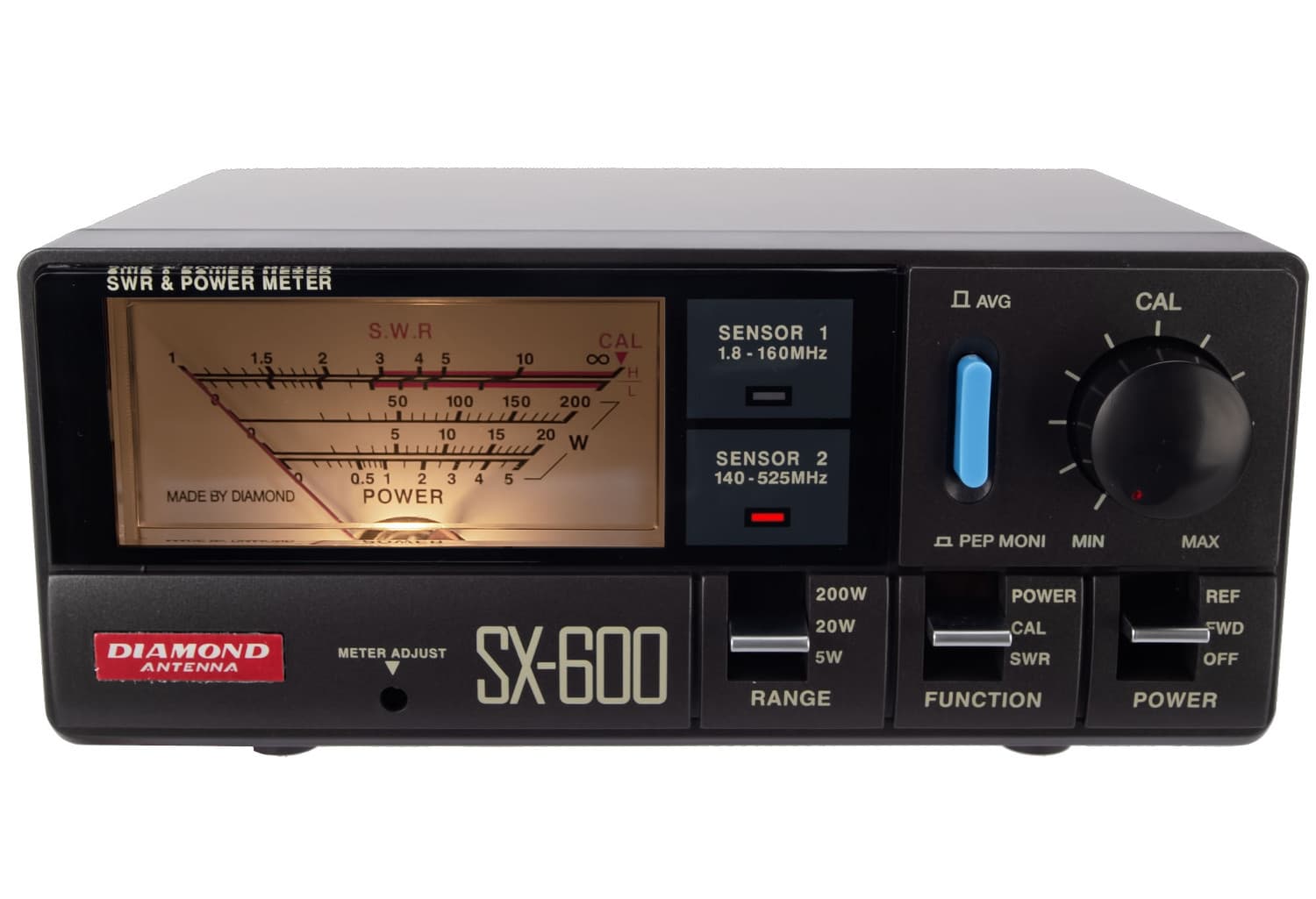 Diamond SX-600N reflektometr 1.8-525 MHz HF/VHF/UHF - pomiar SWR / PWR, podświetlane wskaźniki