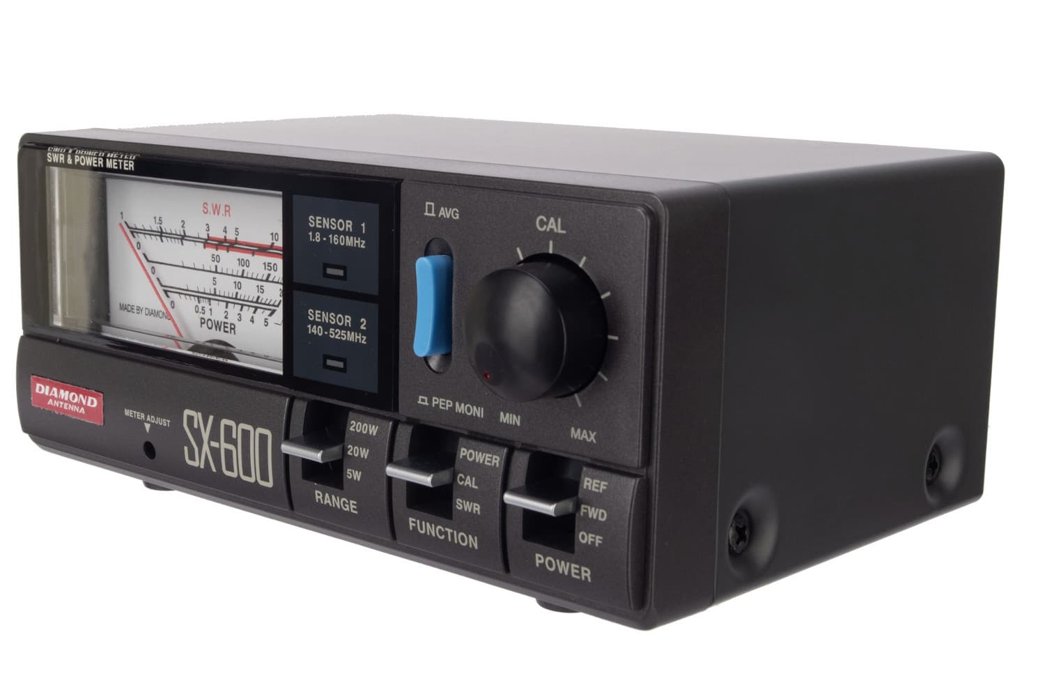 Diamond SX-600N reflektometr 1.8-525 MHz HF/VHF/UHF - pomiar SWR / PWR, podświetlane wskaźniki