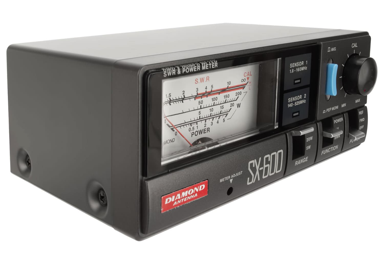 Diamond SX-600N reflektometr 1.8-525 MHz HF/VHF/UHF - pomiar SWR / PWR, podświetlane wskaźniki