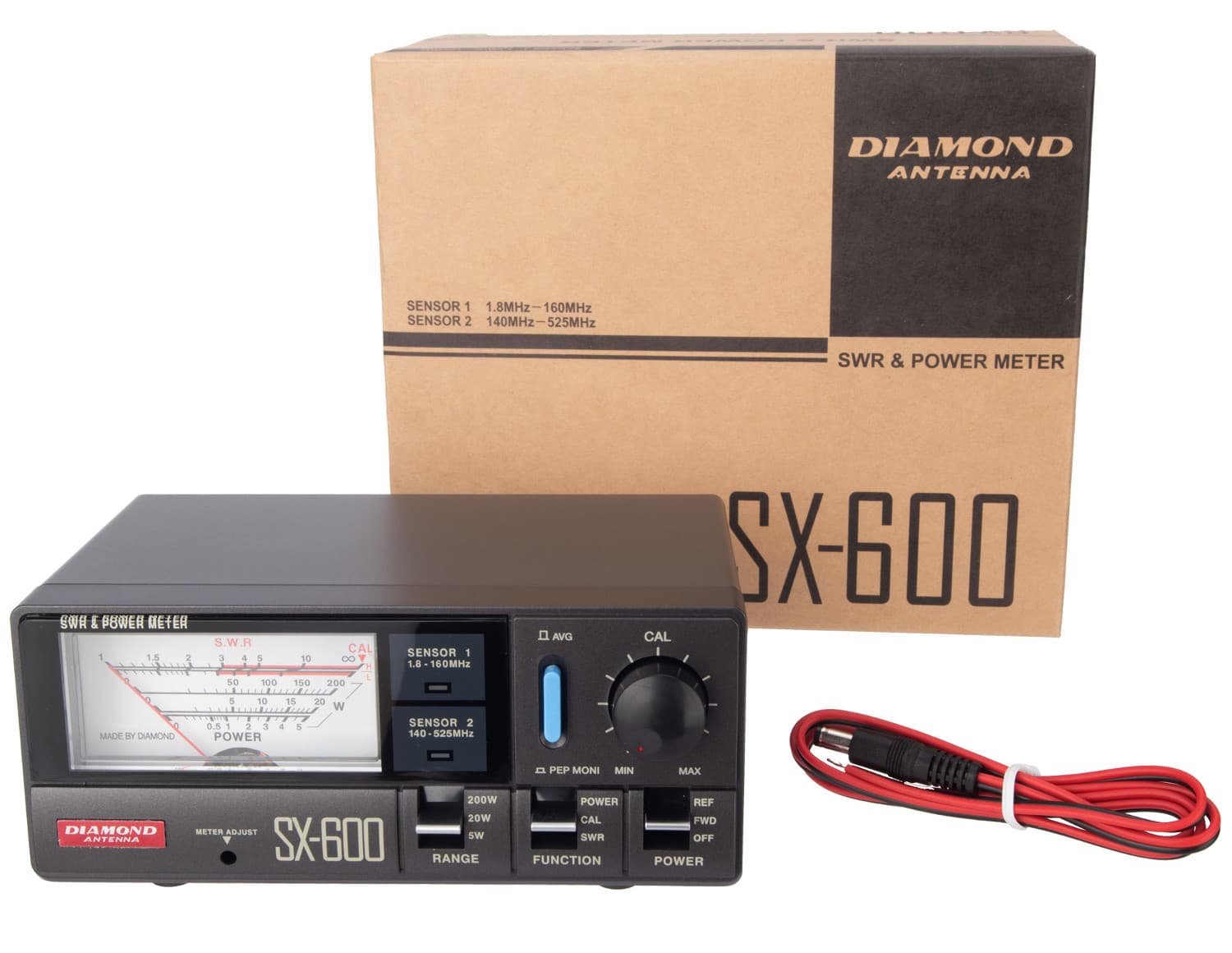 Diamond SX-600N reflektometr 1.8-525 MHz HF/VHF/UHF - pomiar SWR / PWR, podświetlane wskaźniki