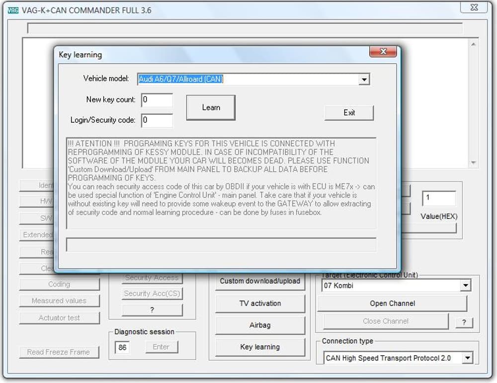 Polski interfejs diagnostyczny OBD-II do VAG COMMANDER 3.6 kabel do komputera PC do VOLKSWAGEN AUDI SKODA SEAT PORSCHE