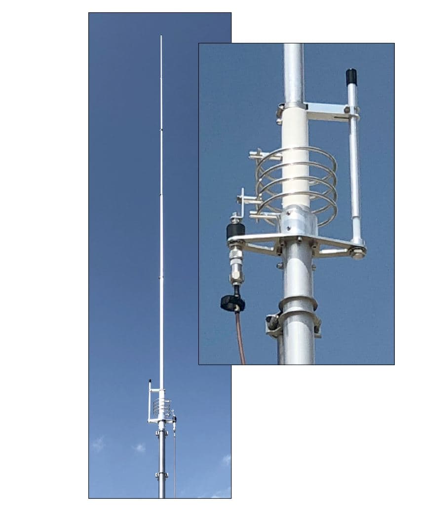 GRAZIOLI HW10V antena bazowa CB 595cm 1/2 fali bez przeciwwag (26-30MHz)