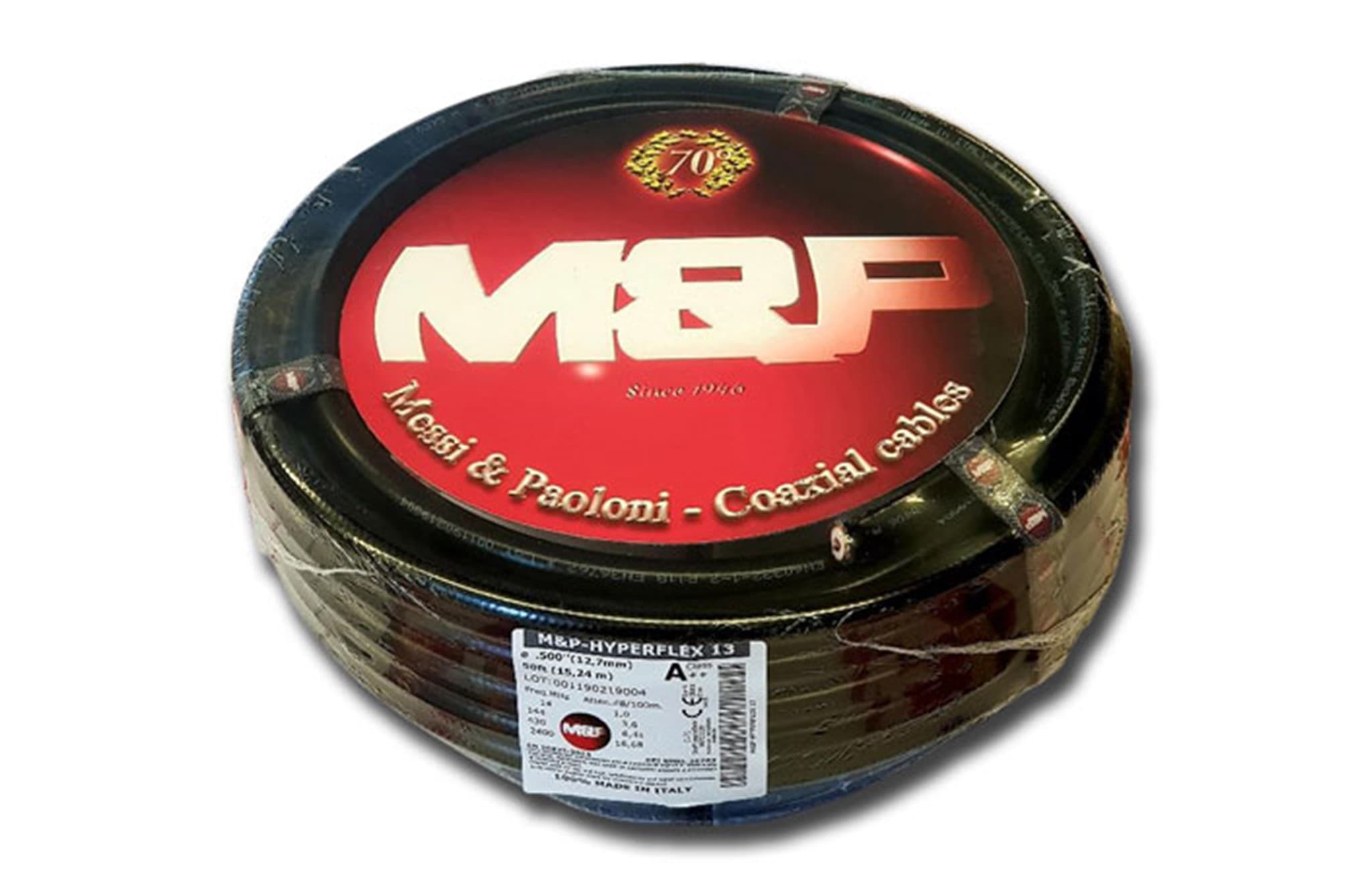 Messi Paoloni HyperFlex 13 niskostratny przewód koncentryczny QRO 12.7mm (.500") 50 Ohm do anten CB, KF, VHF, UHF, WLAN, LTE, skanerów, SDR itp.