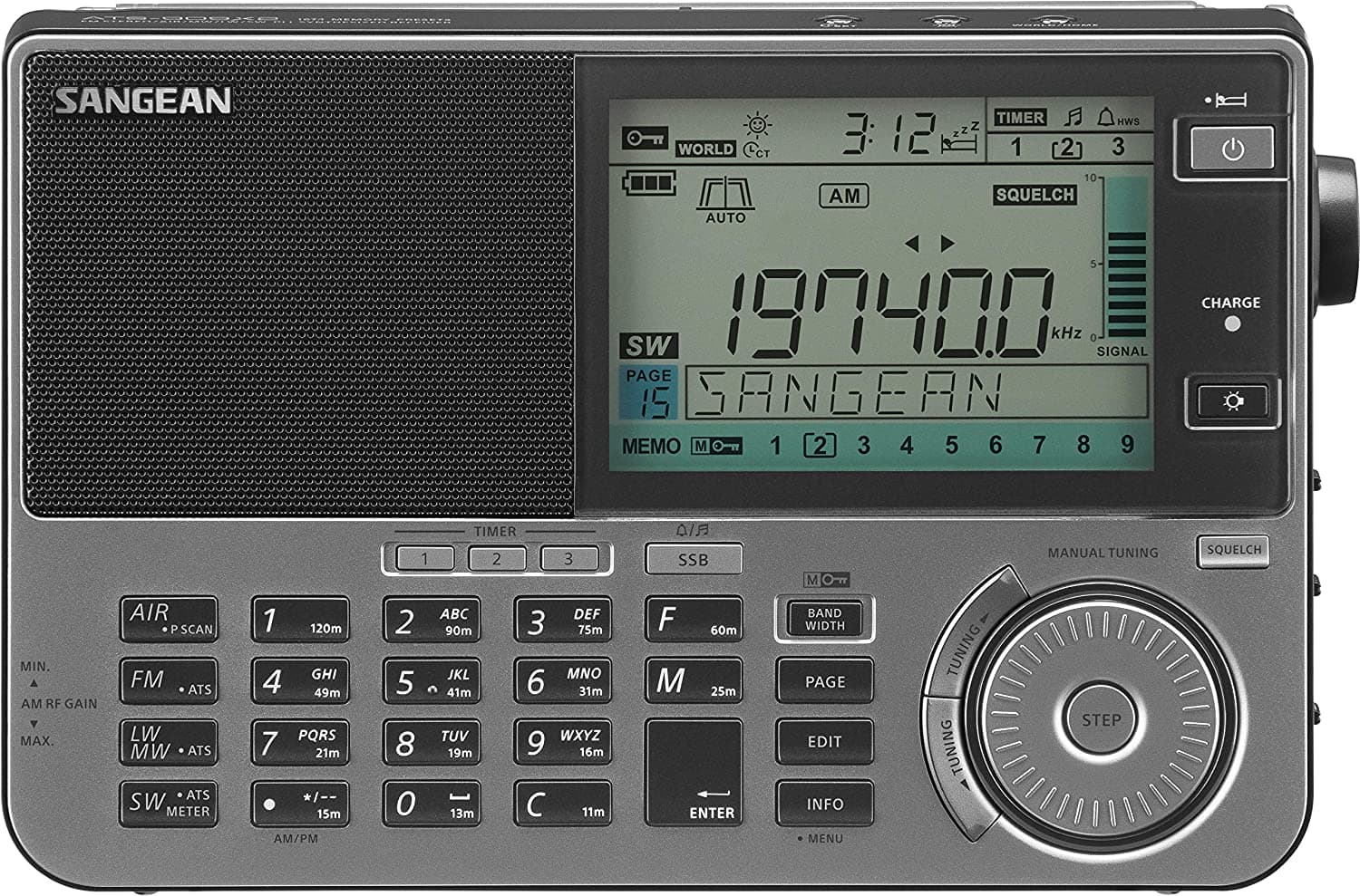 Sangean ATS-909X2 odbiornik globalny z SSB FM Stereo/AM MW/LW/SW odsłuch KF CB