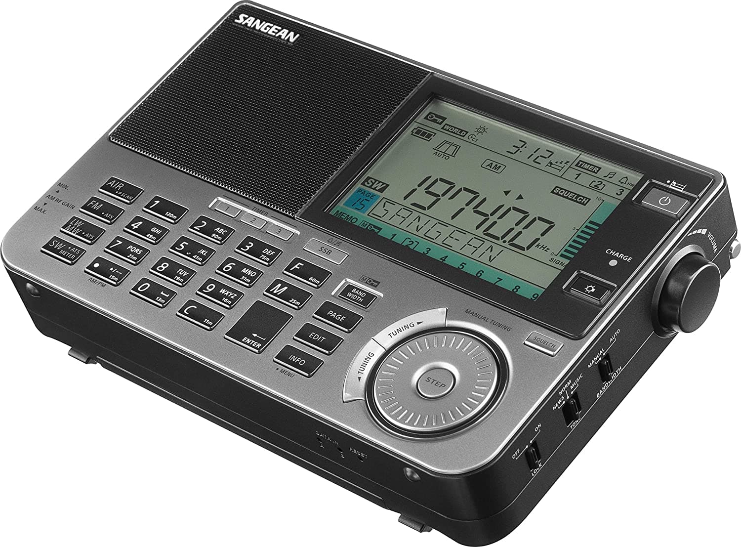 Sangean ATS-909X2 odbiornik globalny z SSB FM Stereo/AM MW/LW/SW odsłuch KF CB