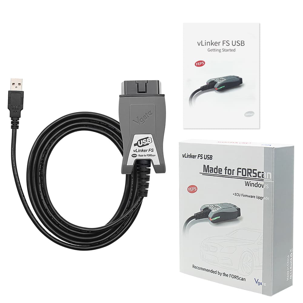 Vgate vLinker FS interfejs diagnostyczny OBD-2 USB do FORScan- diagnostyka FORD MAZDA MERCURY LINCOLN