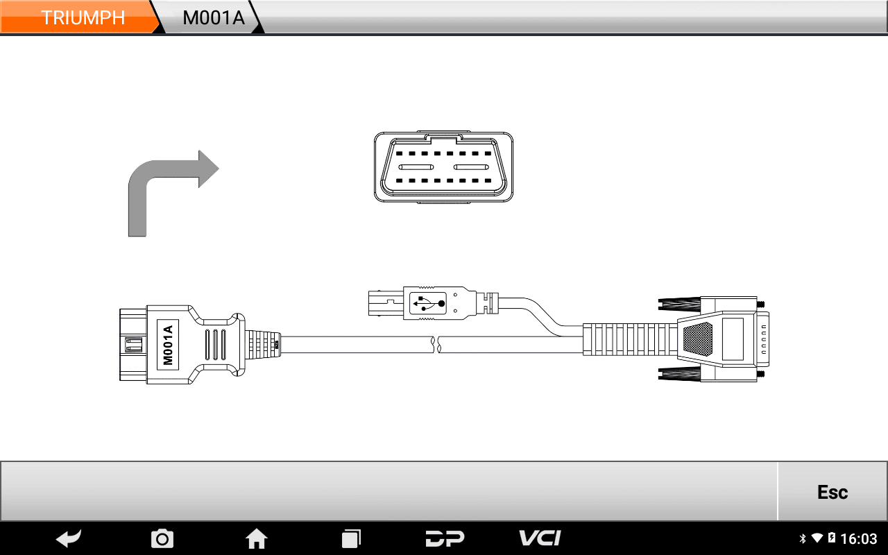 OBDSTAR iSCAN TRIUMPH warsztatowy interfejs diagnostyczny do motocykli TRIUMPH