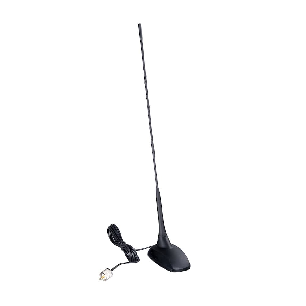 Albrecht CBM-516 antena CB 50cm - dyskretny wygląd jak antena FM, bardzo mocny magnes, długi kabel 4m
