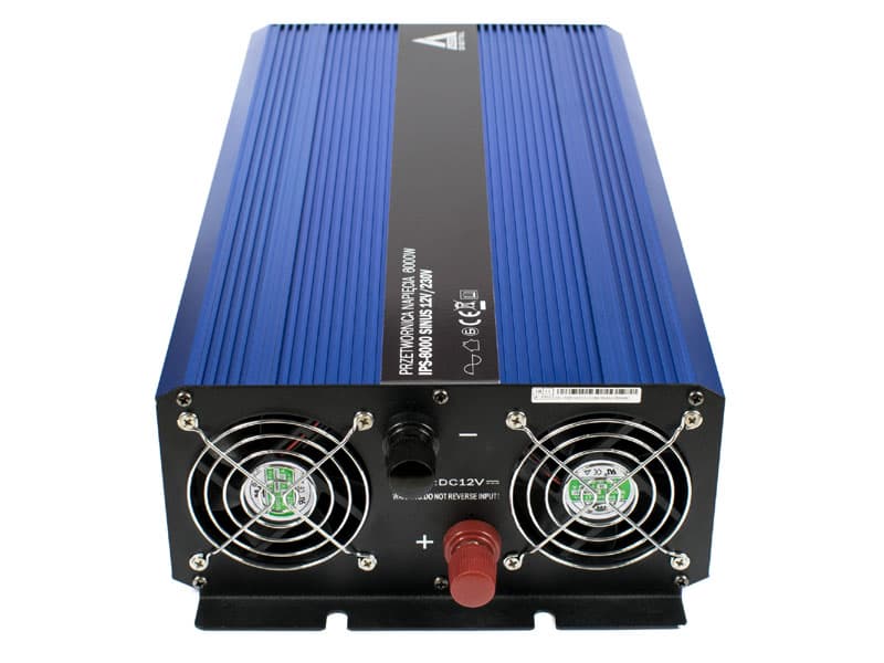AZO IPS-8000-S SINUS Przetwornica napięcia 12V/230V 8000W z miękkim startem np. POMPY PIECE CO LODÓWKI KOMPRESORY - 3 lata gwarancji