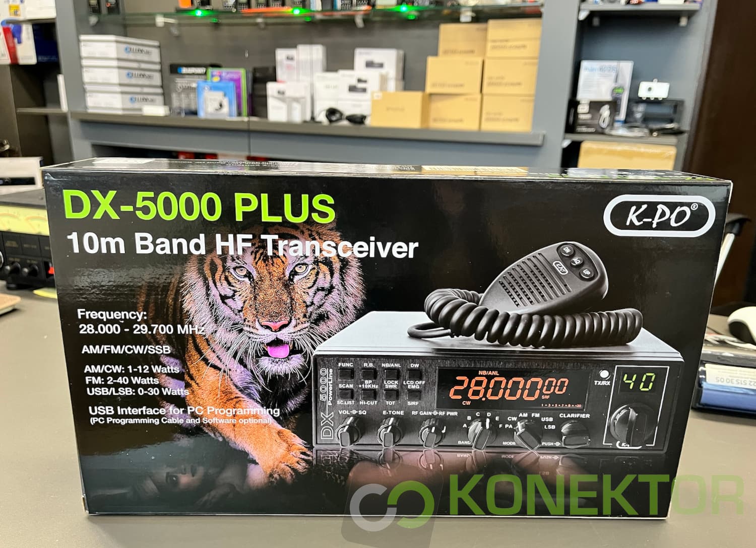 K-PO DX-5000 PLUS radiotelefon 10m 25-30MHz AM/FM/SSB 40W, NRC, CTCSS/DCS (najnowsza wersja)