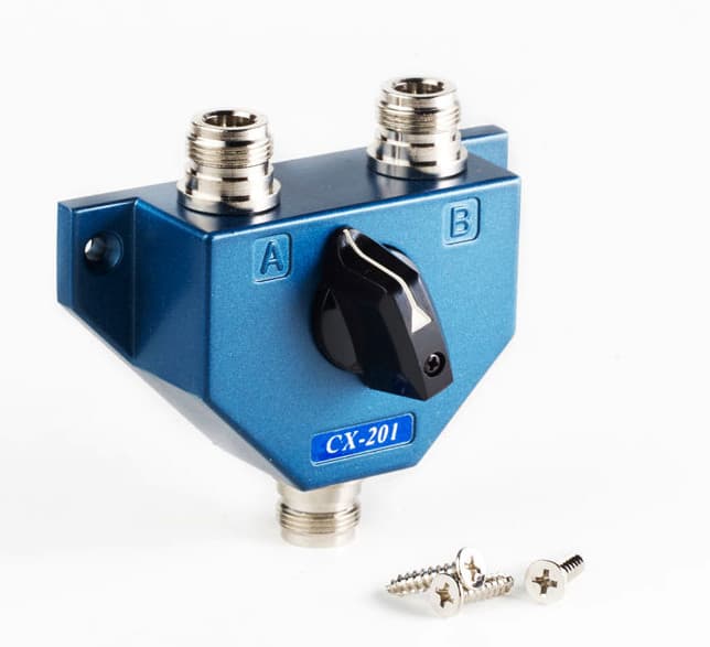 Przełącznik antenowy 2-pozycyjny Jetfon CX-201N (0-600MHz) gniazda N