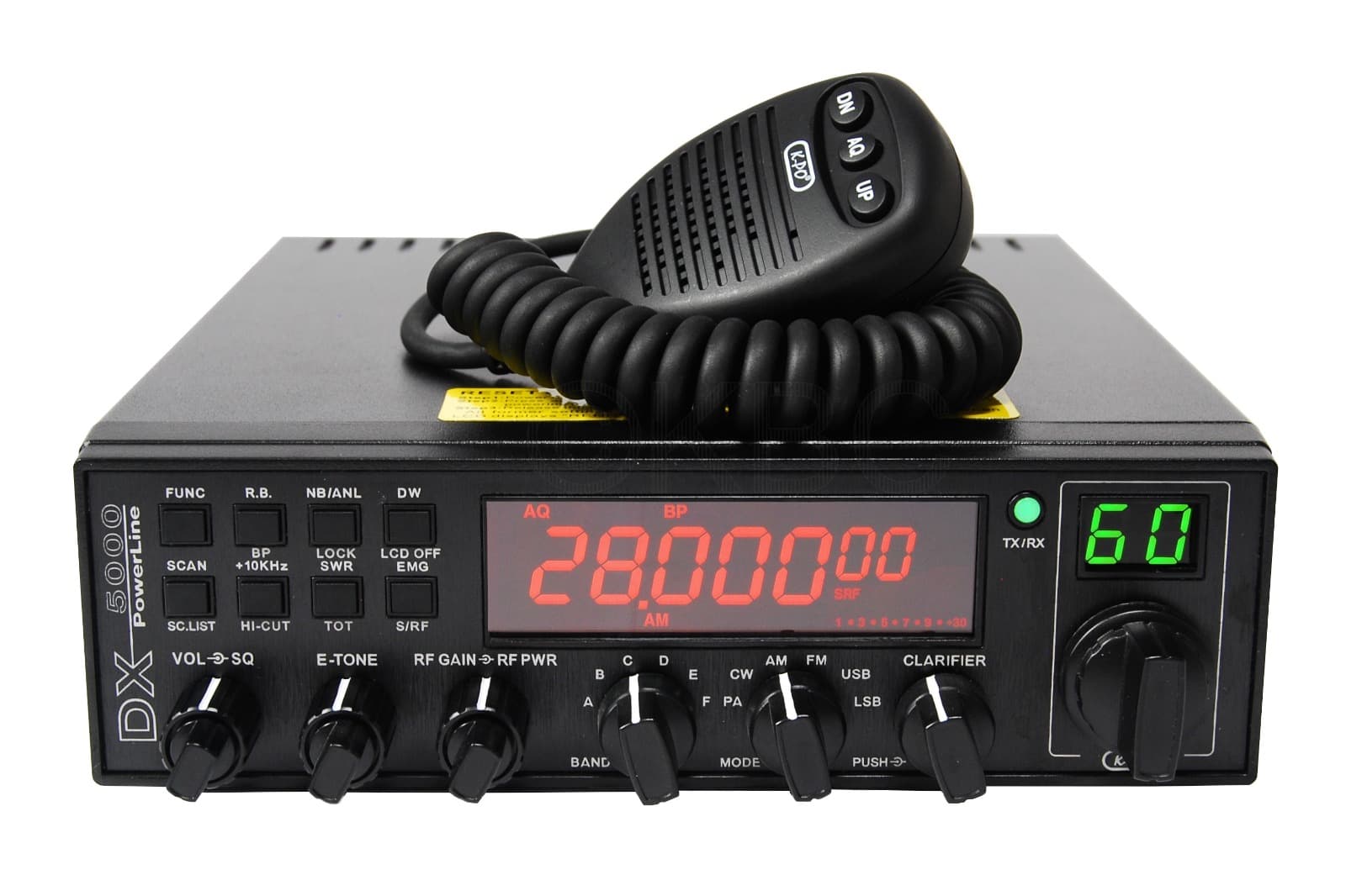 K-PO DX-5000 PLUS radiotelefon 10m 25-30MHz AM/FM/SSB 40W, NRC, CTCSS/DCS (najnowsza wersja)