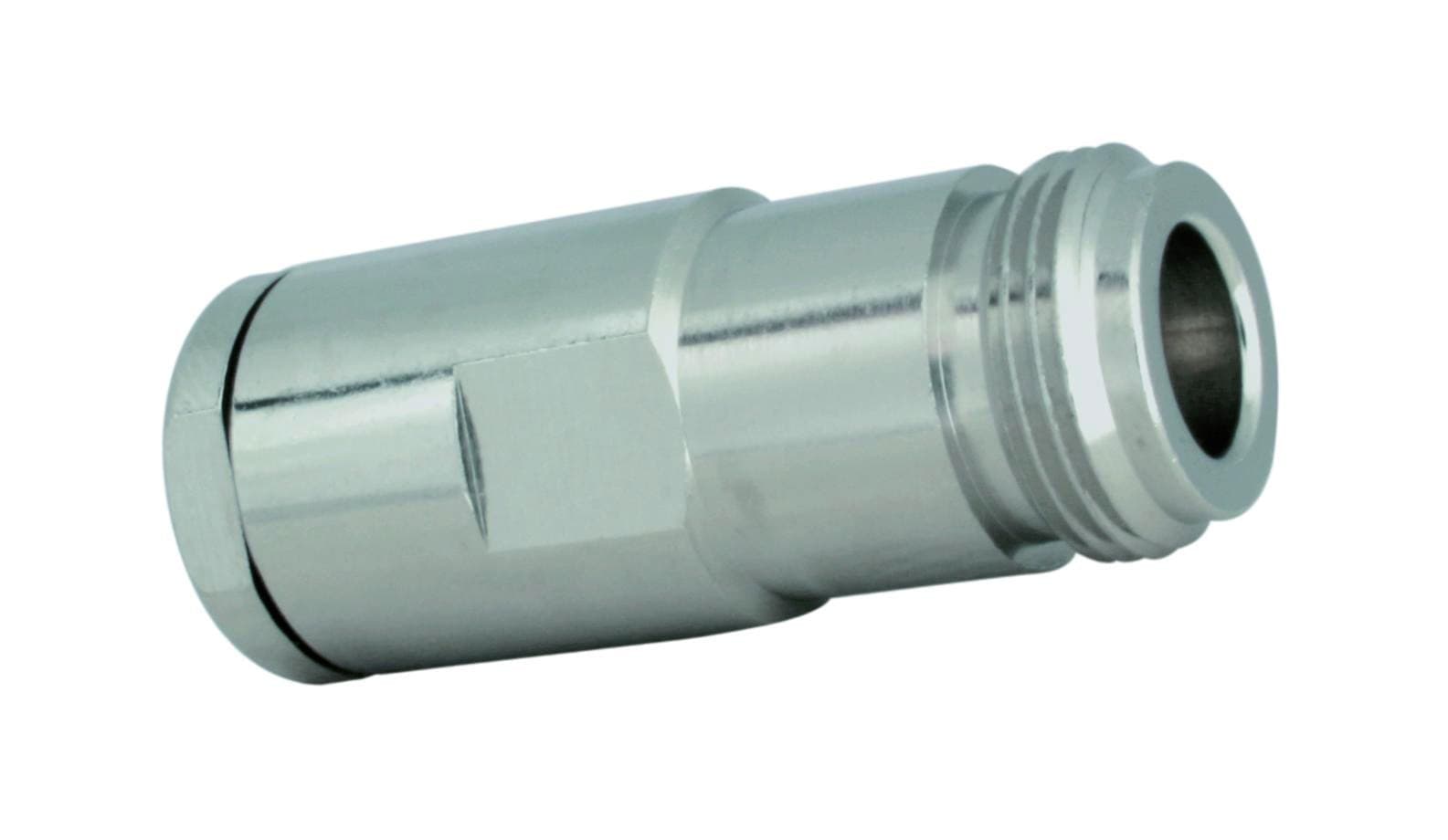 Gniazdo N żeńskie PTFE/GOLD skręcane na przewód 10mm RF-10 RG-213 H-1000 HyperFlex 10 (złącze N-F) - np. do anten Helium