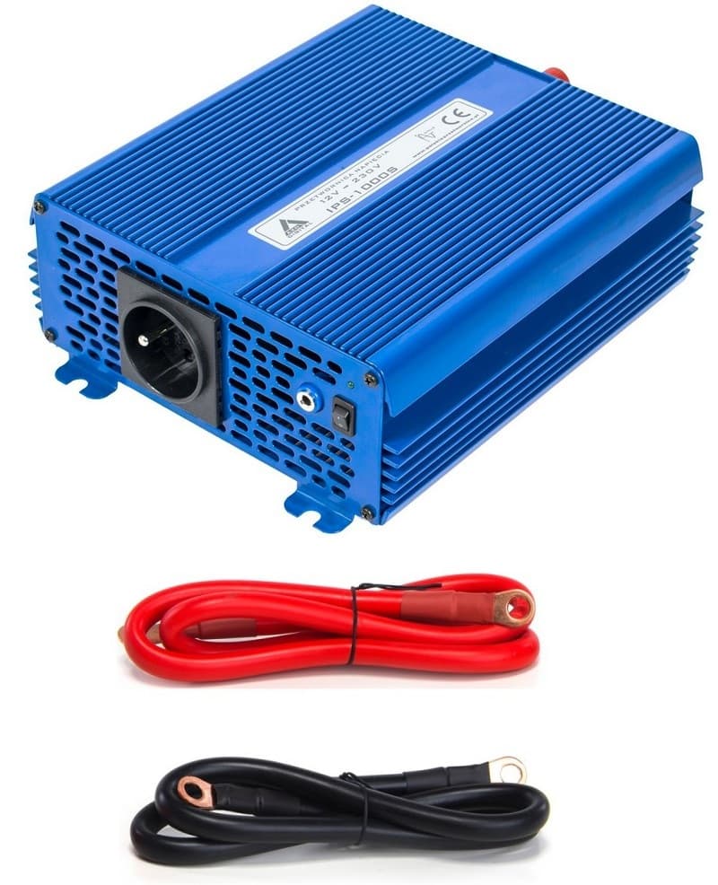AZO IPS-1000-S 12/230V ECO MODE SINUS PRZETWORNICA NAPIĘCIA 1000W z miękkim startem np. POMPY LODÓWKI - 5 lat gwarancji, produkcja polska