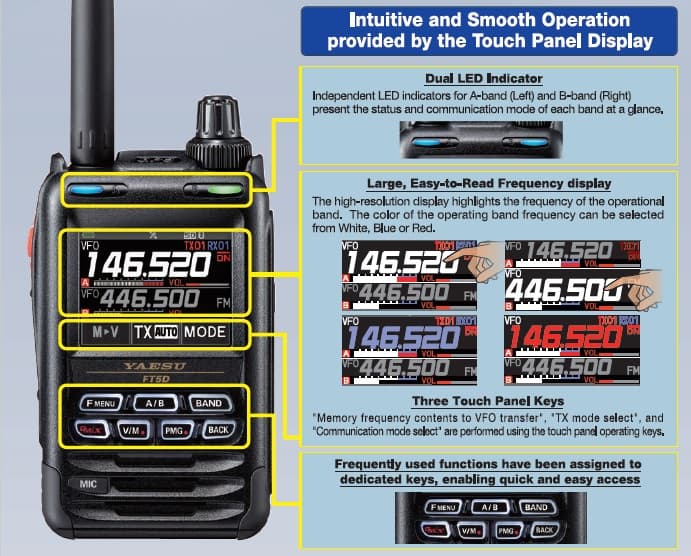YAESU FT-5DE ręczny radiotelefon amatorski VHF/UHF Fusion C4FM 5W 3 lata gwarancji, PEŁNA POLSKA INSTRUKCJA OBSŁUGI, CashBack 100€