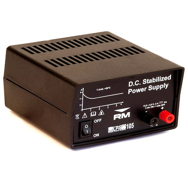 RM LPS 105 zasilacz transformatorowy 5A 13.5V produkcja włoska, chłodzenie pasywne