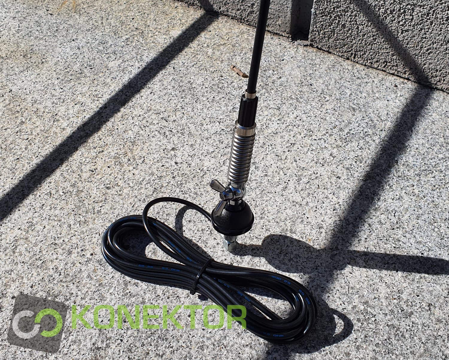 SIRIO CB-27 SPECIAL Antena CB helikalna montażowa (do montażu) 185cm kabel 4m - najlepsza antena CB na "motylek"