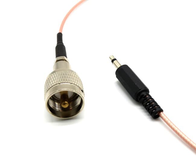 Adapter wtyk jack 3.5mm + 5m RG-316 + wtyk UC-1- kabel Bidatong TEC-5-PL do odbiorników globalnych Tecsun, Sangean itp.