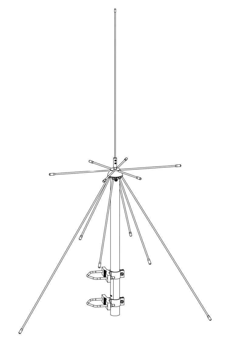 AOR DA1500 Discone Antena szerokopasmowa do skanera SDR 70-1500MHz - długość 92cm, kabel 15m np. do AOR, Uniden, Icom, SDRPlay, RTL-SDR