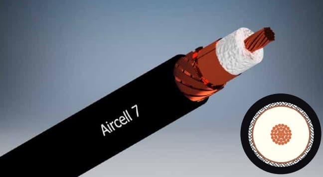 Kabel SSB Aircell 7 przewód niskostratny koncentryczny 50 Ohm do 6 GHz (średnica zewnętrzna 7mm, Made in Germany)