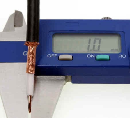 Kabel SSB Aircell 5 przewód niskostratny koncentryczny 50 Ohm do 10 GHz (średnica zewnętrzna 5mm, Made in Germany)