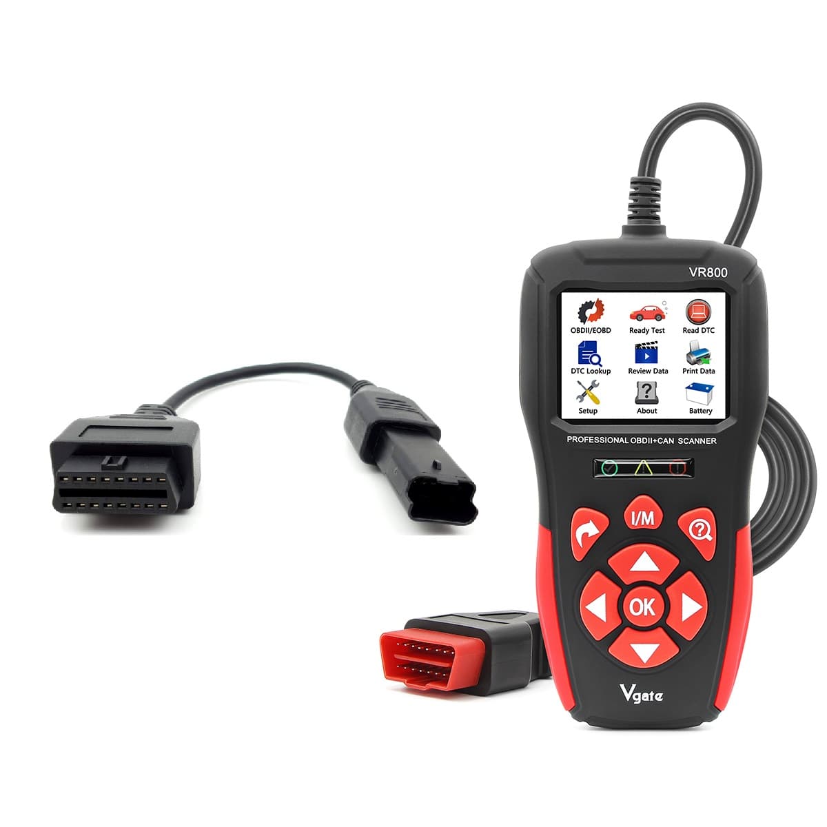Diagnostyka motocykli Ducati szyna CAN - Zestaw skaner błędów Vgate VR800 z językiem polskim + adapter 4-pin