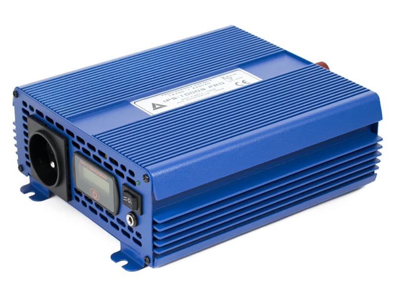 AZO IPS-1000-S PRO 12/230V ECO MODE SINUS PRZETWORNICA NAPIĘCIA 1000W z wyświetlaczem i pilotem np. POMPY LODÓWKI - 5 lat gwarancji, produkcja polska