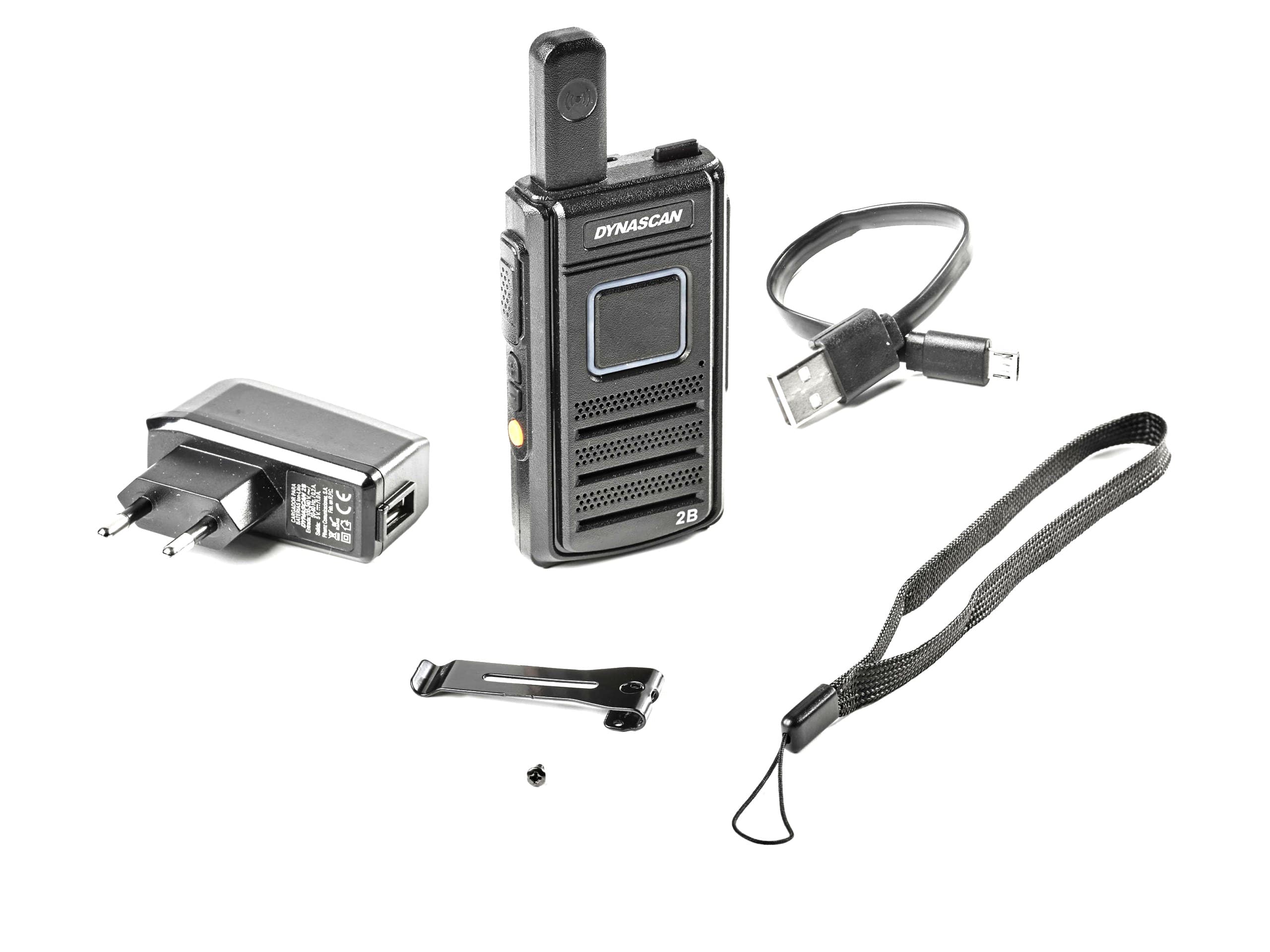 Dynascan 2B Mini Radio - najmniejsza krótkofalówka PMR bez zezwoleń, 16 kanałów - walkie talkie