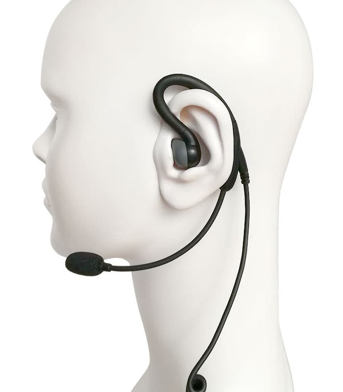 KOMUNICA PWR-MIC-1-K mikrofonosłuchawka z pałąkiem wysokiej jakości wtyk 2-pin K Kenwood np. Baofeng UV-5R, UV-82, Wouxun, TYT