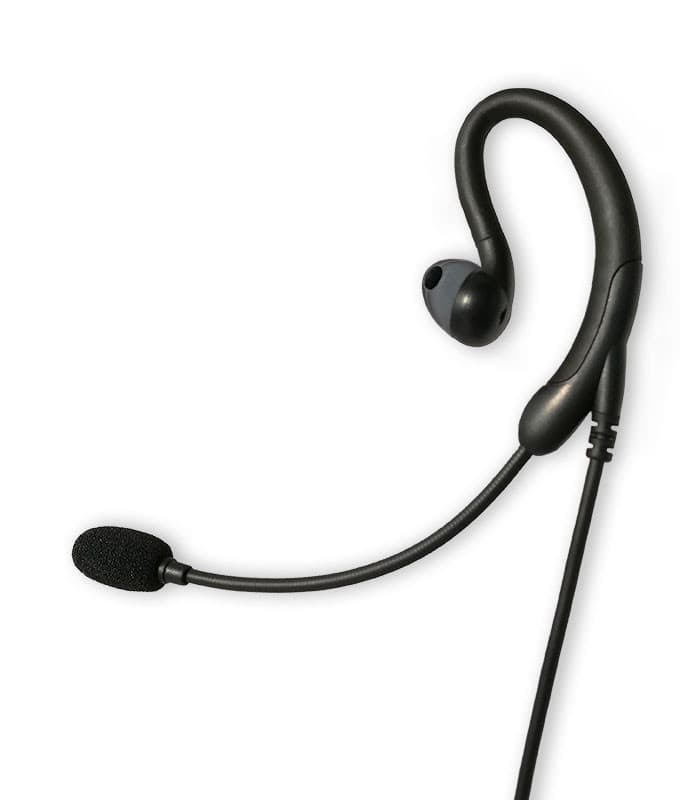 KOMUNICA PWR-MIC-1-K mikrofonosłuchawka z pałąkiem wysokiej jakości wtyk 2-pin K Kenwood np. Baofeng UV-5R, UV-82, Wouxun, TYT