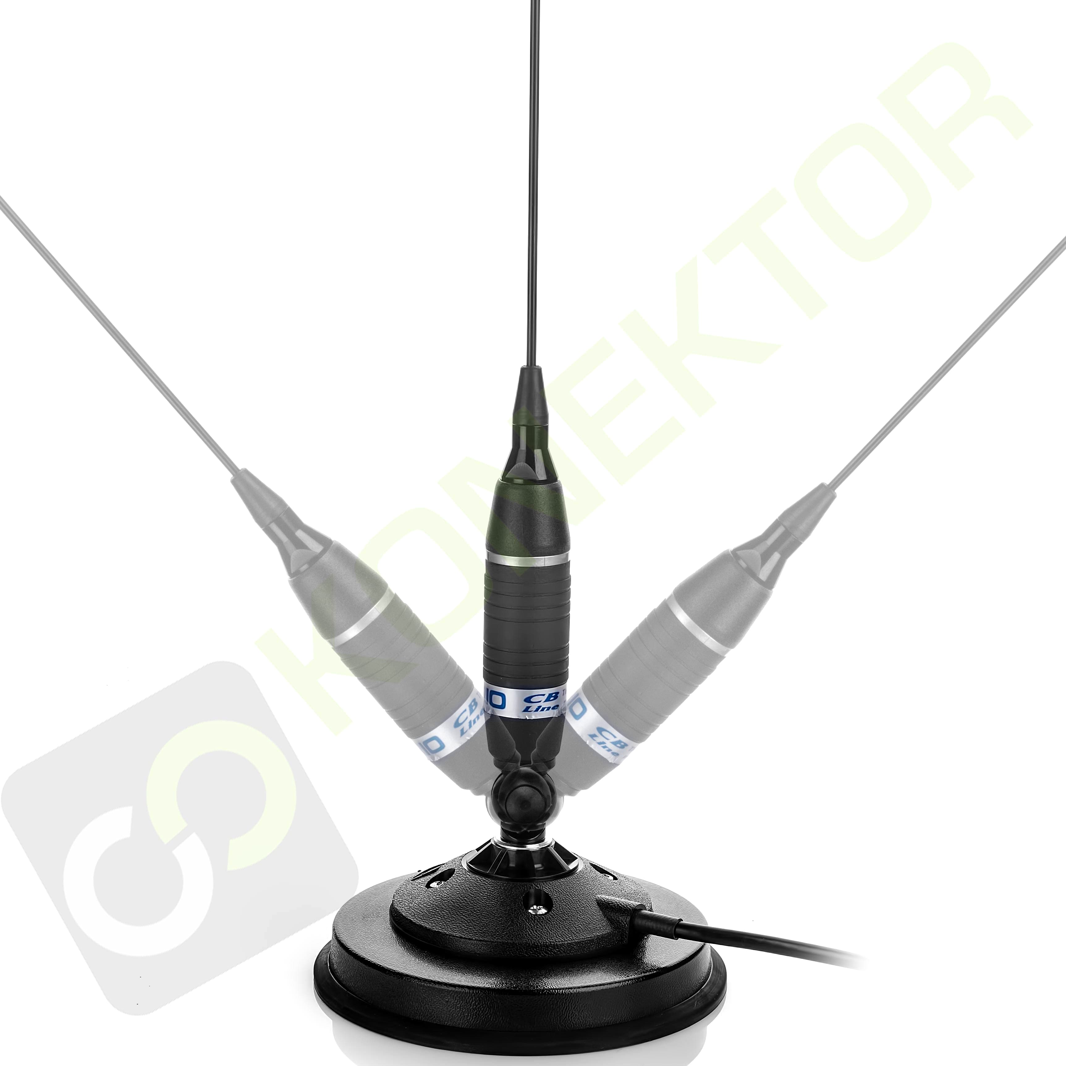AnyTone Apollo I Road Blues V2.5 + Sirio Omega 27 MAG 125 antena CB 95cm zestaw - CB radio do dyskretnego montażu