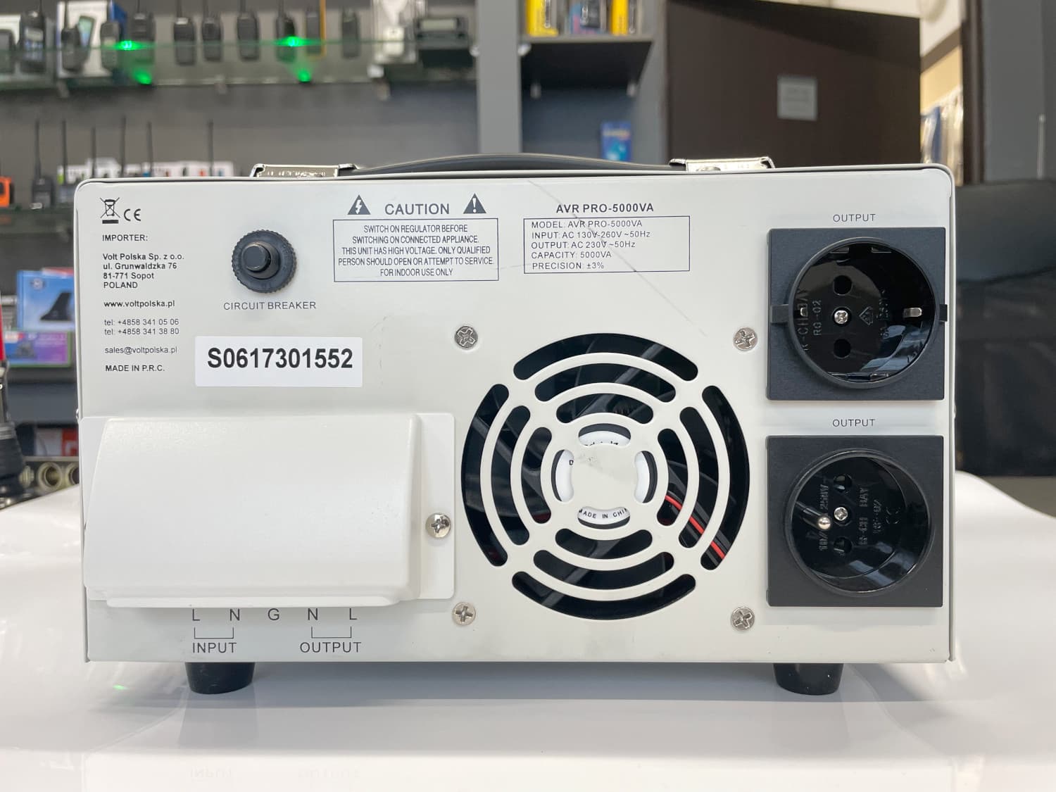 VOLT AVR PRO 5000 3% SERVO automatyczny stabilizator napięcia 220 AVC 5000W