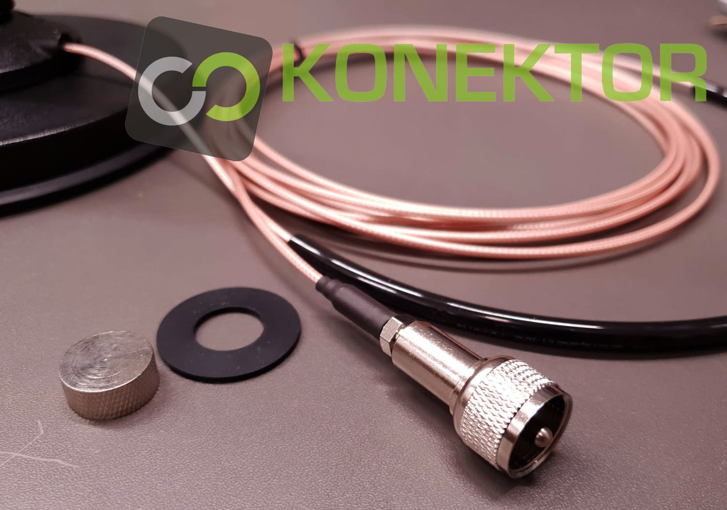 SIRIO TURBO 5000 PL 195cm + podstawa magnetyczna 16cm z cienkim kablem 5m + UC-1 - antena CB na magnesie
