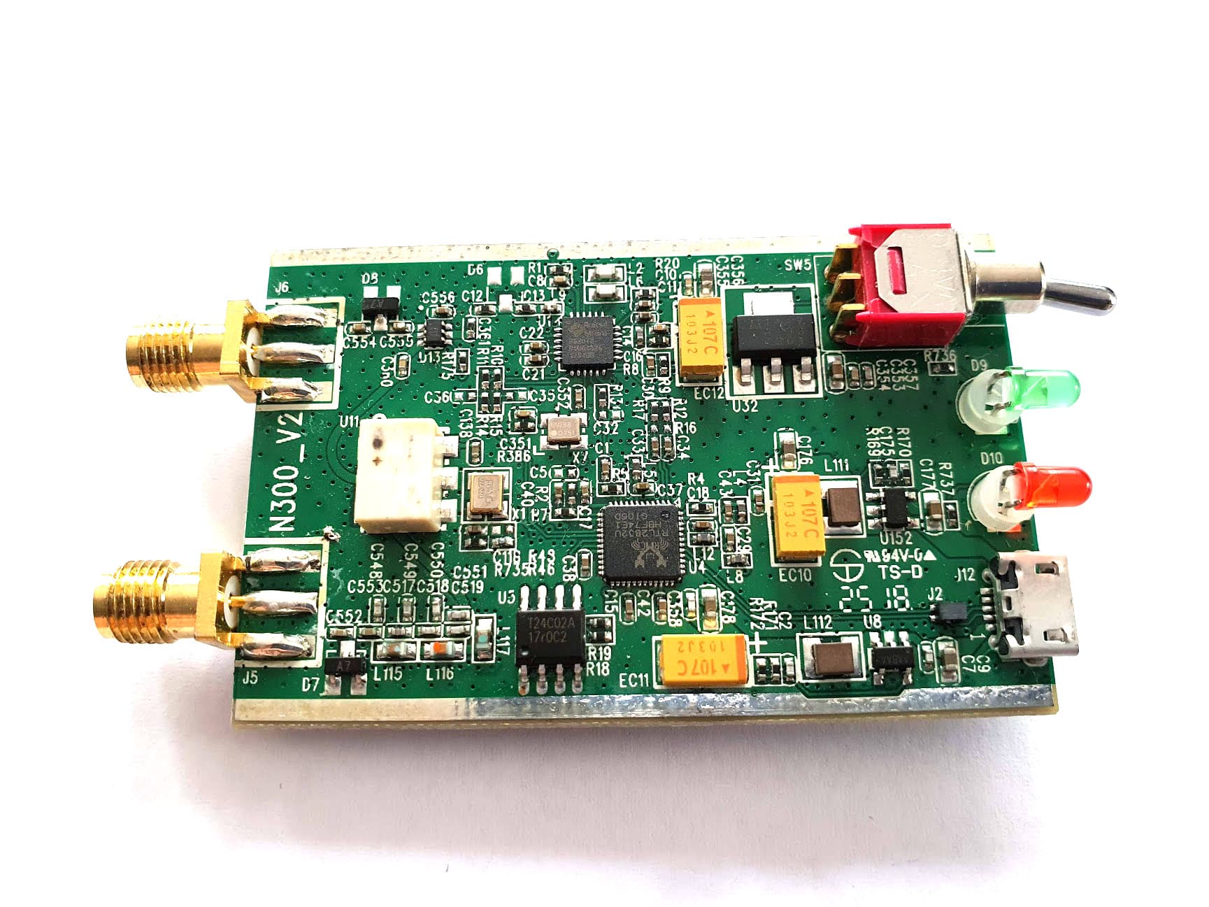 Zestaw N300U V2 RTL-SDR RTL2832U + antena Radiora UT-108 - odbiornik SDR szerokopasmowy z upconverterem 0.1-1700MHz + antena 50cm SMA-M