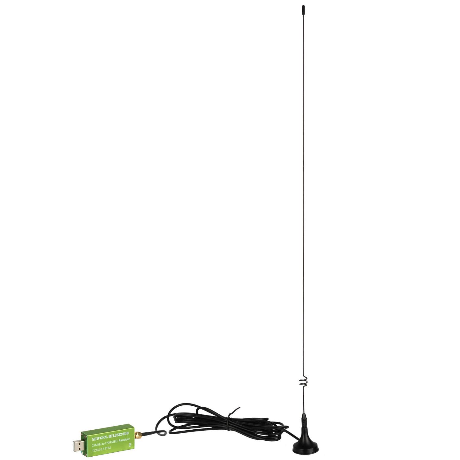 Zestaw S300U V2 RTL-SDR RTL2832U + antena Radiora UT-108 - odbiornik SDR szerokopasmowy 25-1750MHz + antena 50cm SMA-M
