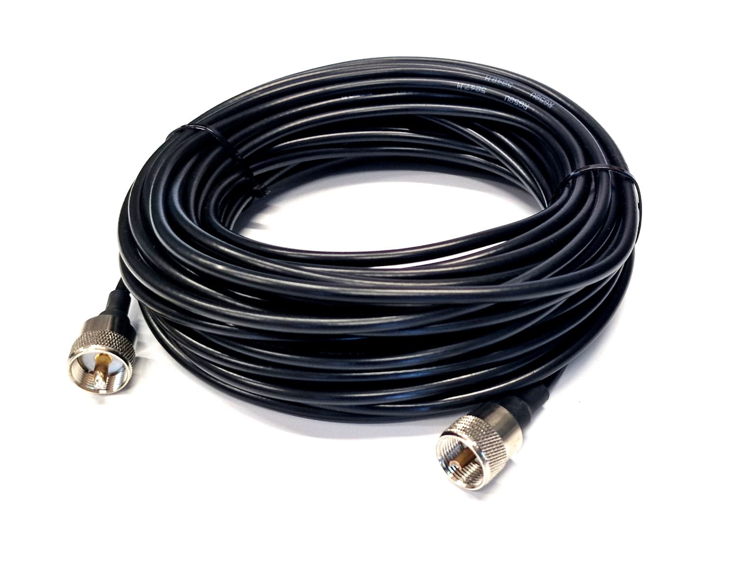 Kabel RG-58 długość 20m + zmontowane wtyki UC-1 PTFE/Gold (okablowanie RG58 np. do anteny CB, KF, VHF, skanerów) RADIORA KAB-20-RG-58-UC1